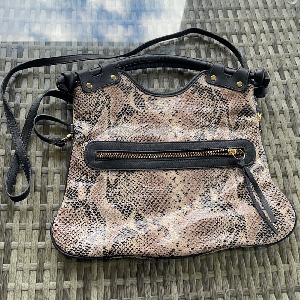Pietro Alessandro Brooklyn Snakeskin Shoulder Bag.